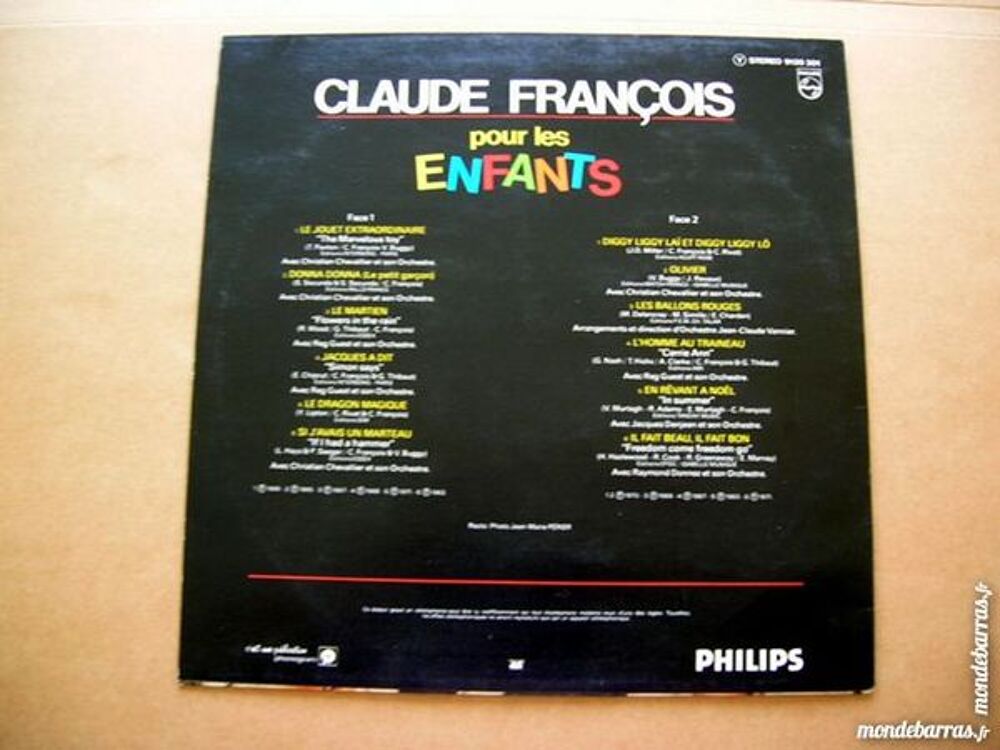 33 TOURS CLAUDE FRANCOIS pour les enfants - ORIGI CD et vinyles