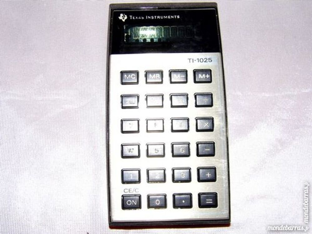 Calculatrice TEXAS INSTRUMENT TI-1025 vintage 1977 Consoles et jeux vidéos