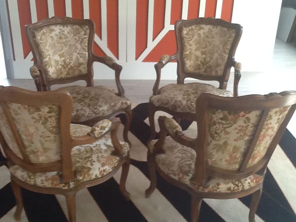 4 fauteuils style louis xv Meubles