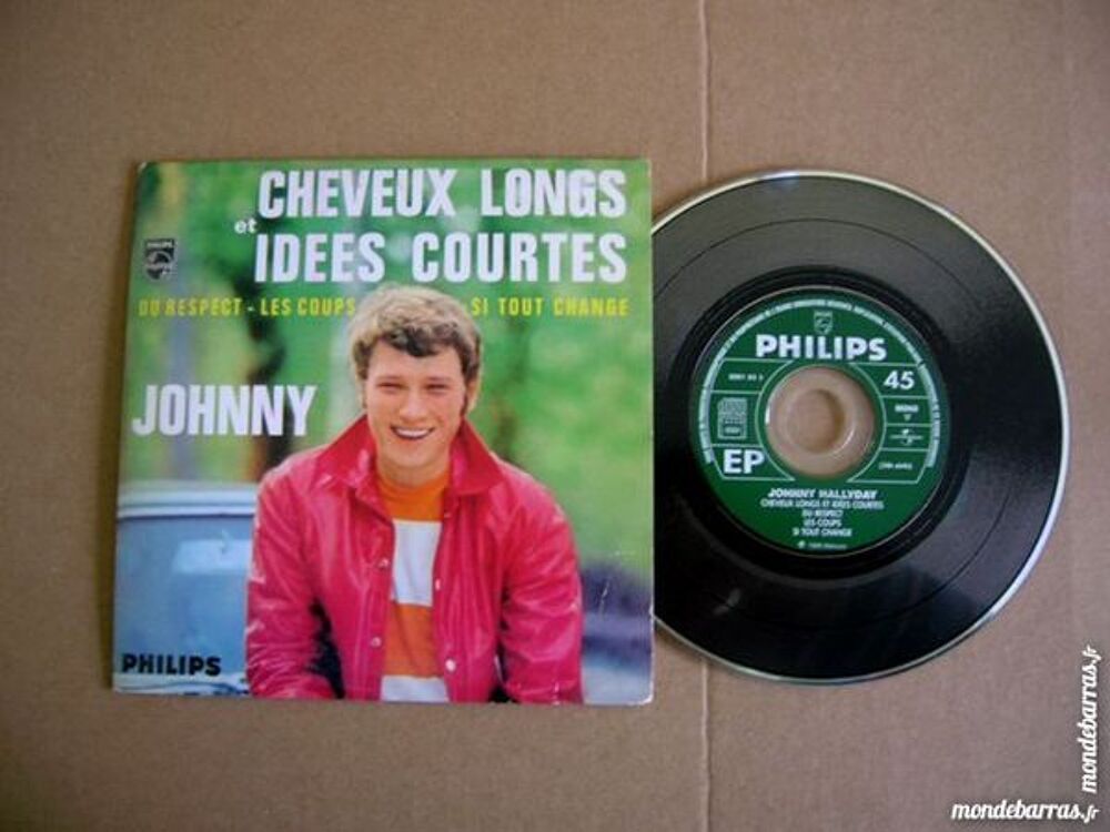 CD JOHNNY HALLYDAY Cheveux longs, id&eacute;es courtes CD et vinyles