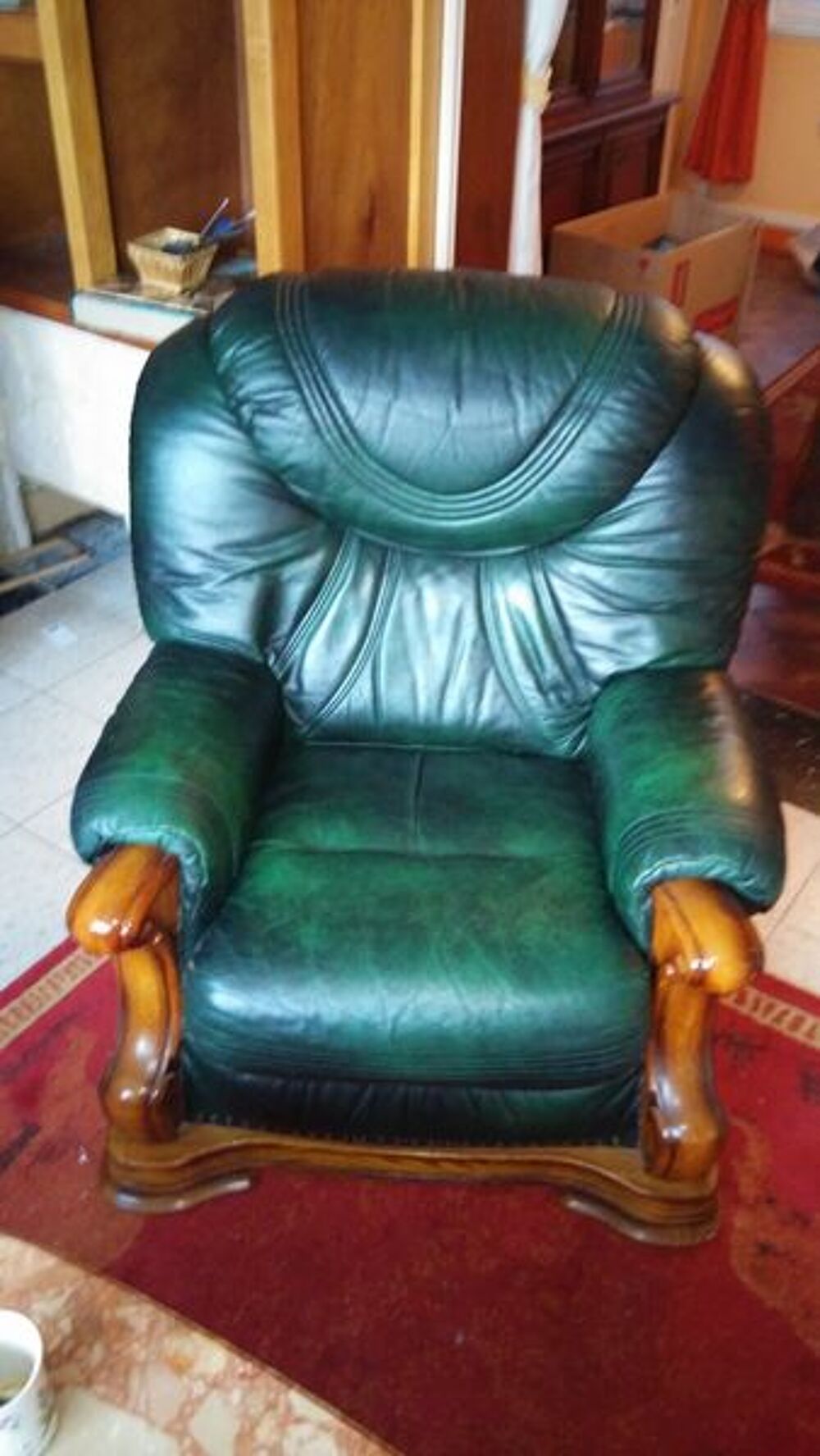 canap&eacute; + fauteuil en cuir Meubles