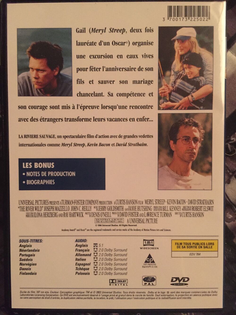 DVD La rivi&egrave;re sauvage DVD et blu-ray