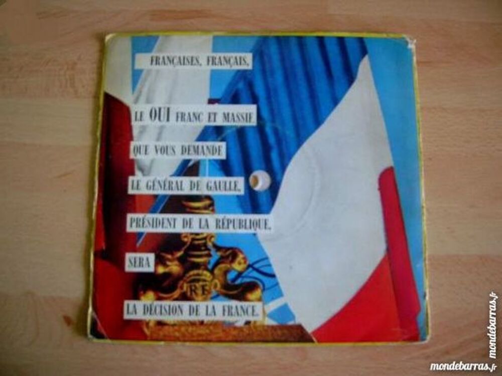 45 TOURS DE GAULLE &agrave; la France et &agrave; l'Alg&eacute;rie CD et vinyles