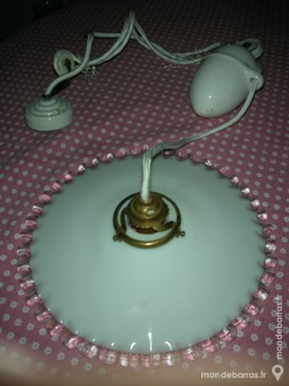 Suspension monte et baisse en porcelaine blanch Décoration