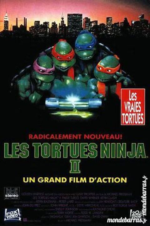 K7 vhs: Les Tortues ninja II  (475) 6 Saint-Quentin (02)