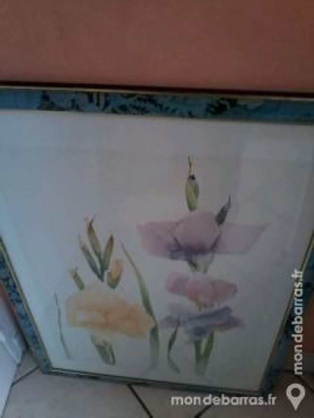 CADRE TABLEAU MOTIF FLEURS GLAIEULS Décoration