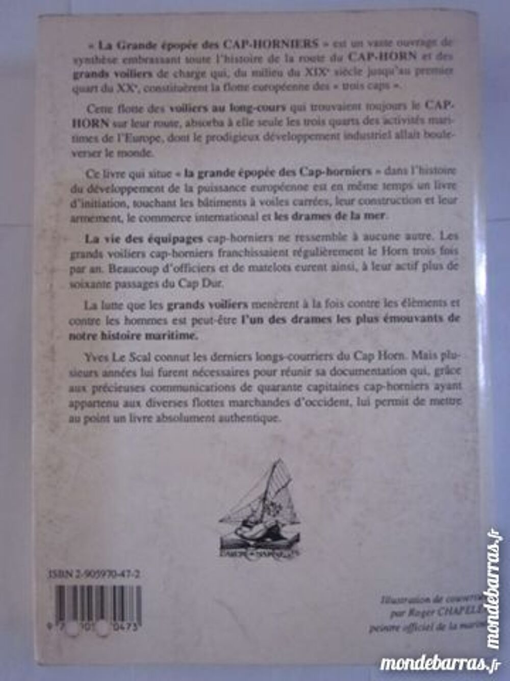 LA GRANDE EPOPEE DES CAP HORNIERS par Y. LE SCAL Livres et BD