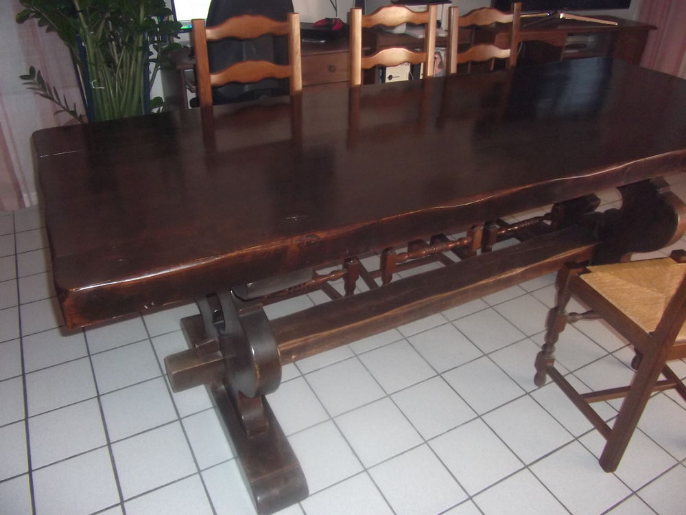 table monast&egrave;re 244x88x7 cm bois massif antiquit&eacute; Meubles
