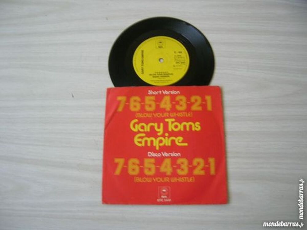 45 TOURS GARY TOMS EMPIRE 7-6-5-4-3-2-1 - DISCO CD et vinyles
