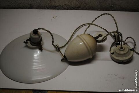 suspension ancienne en porcelaine et coupelle opal 35 Blaye-les-Mines (81)