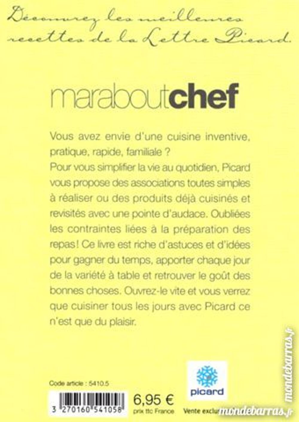 PICARD - 100 recettes - CUISINE Livres et BD