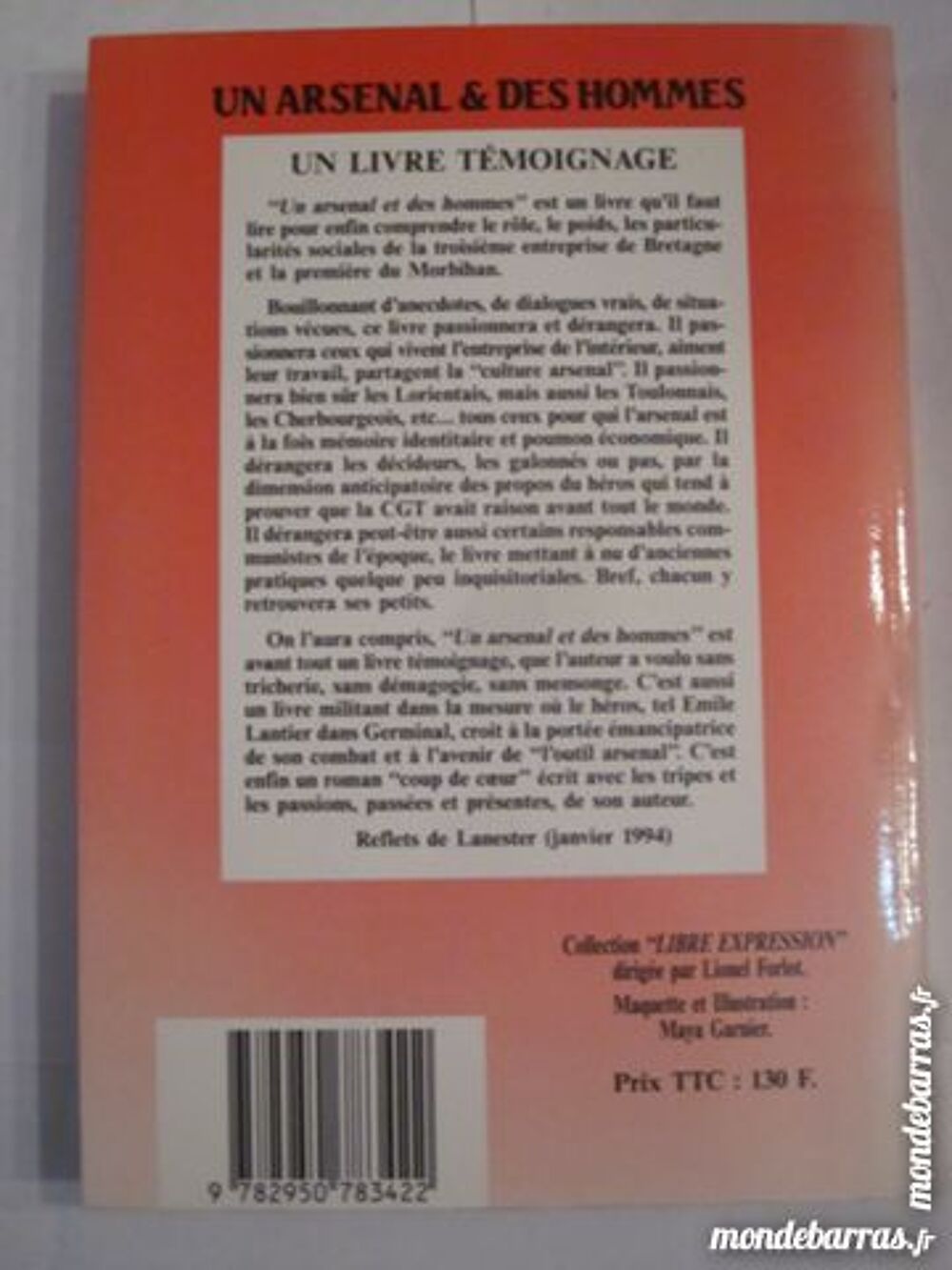 UN ARSENAL ET DES HOMMES par DOMINIQUE LE GUIDEC Livres et BD