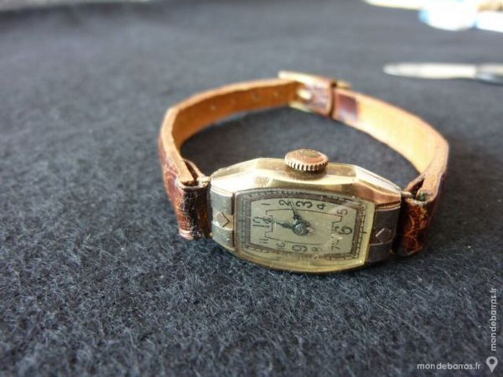 MONTRE DAME MECANIQUE or &amp; argent 1930 VIN0007 Bijoux et montres