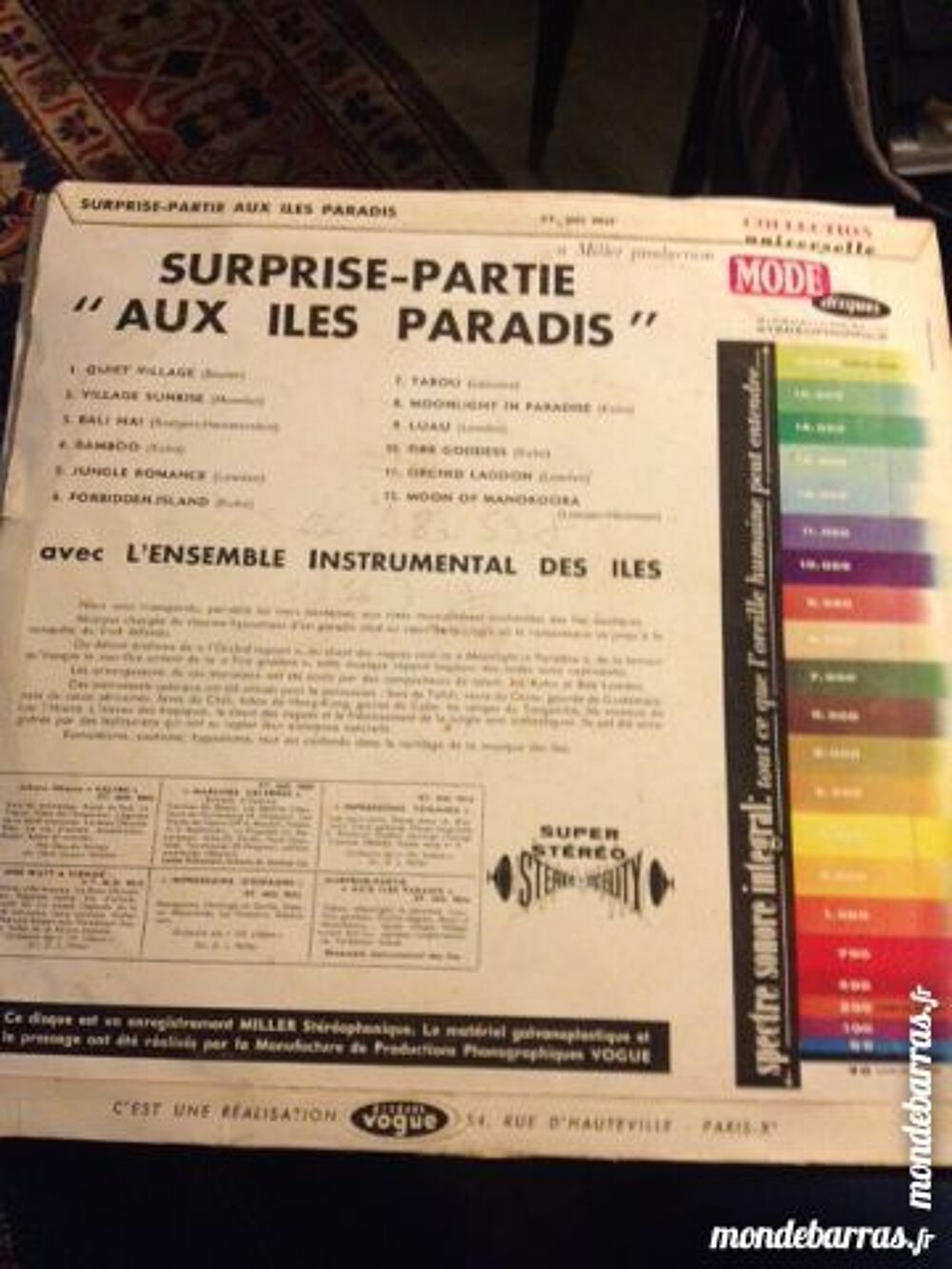 disque vinyle surprise partie aux iles CD et vinyles