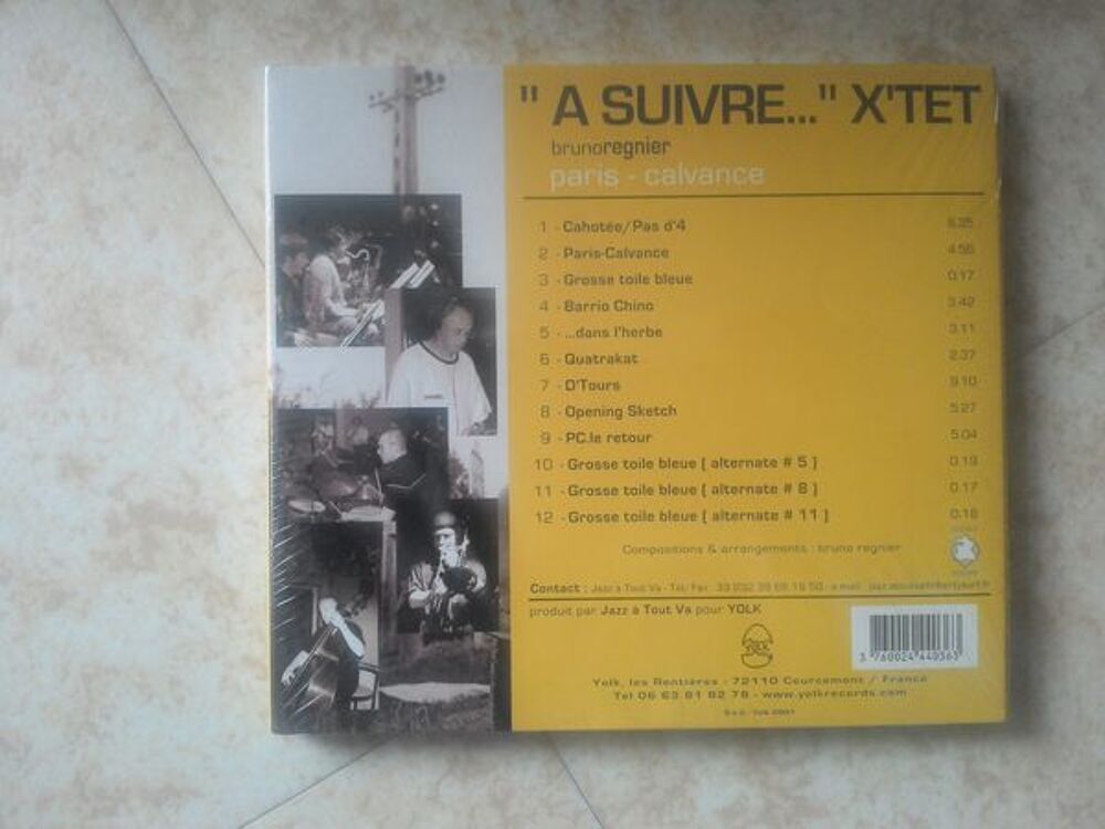 BRUNO REGNIER
A SUIVRE - X'TET
2001 CD et vinyles