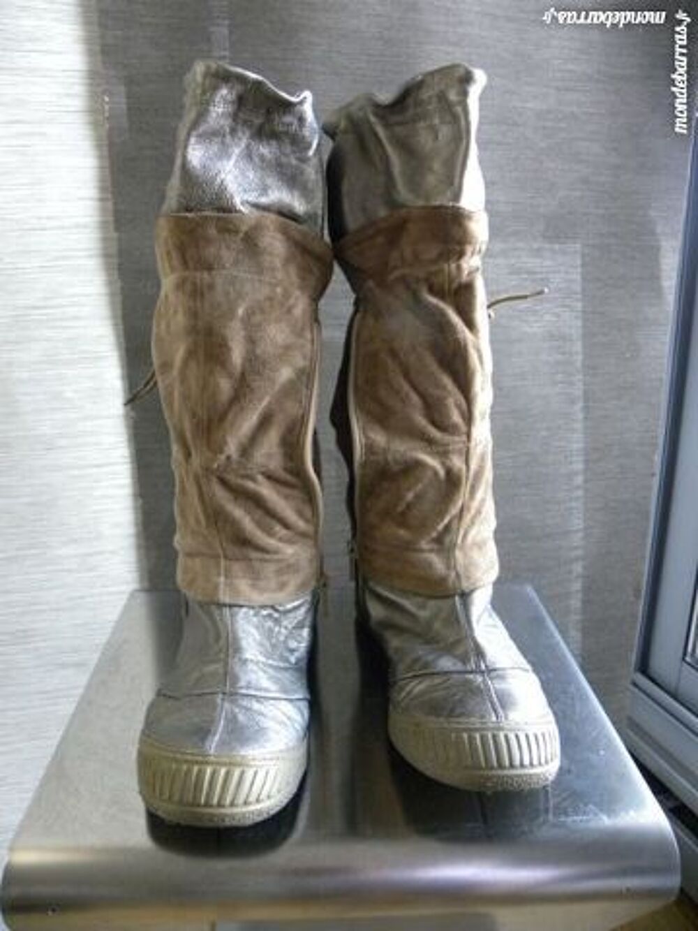 bottes femme pataugas, couleur or, taille 36 37, Chaussures