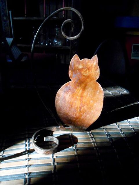 sculpture chat en fer forg (artisanale) 35 Monflanquin (47)