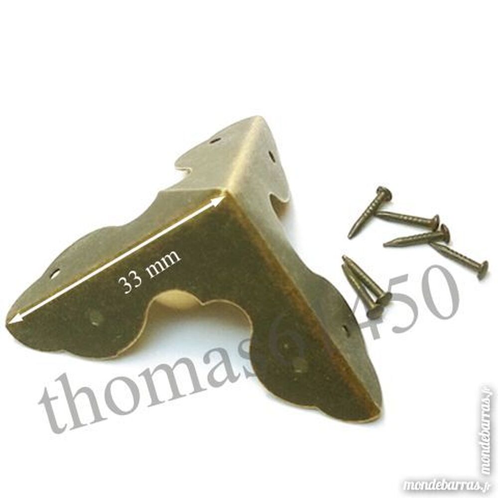 20 COIN PROTECTEUR FER POUR MEUBLE+120CLOUS Bricolage