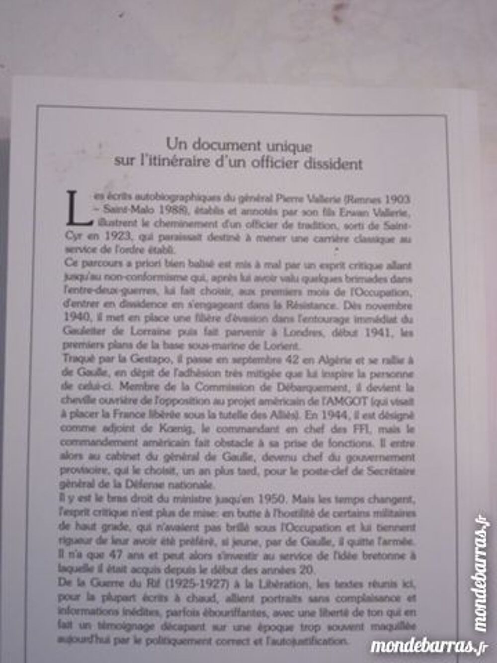 FAIRE FACE 1926 - 1950 Livres et BD