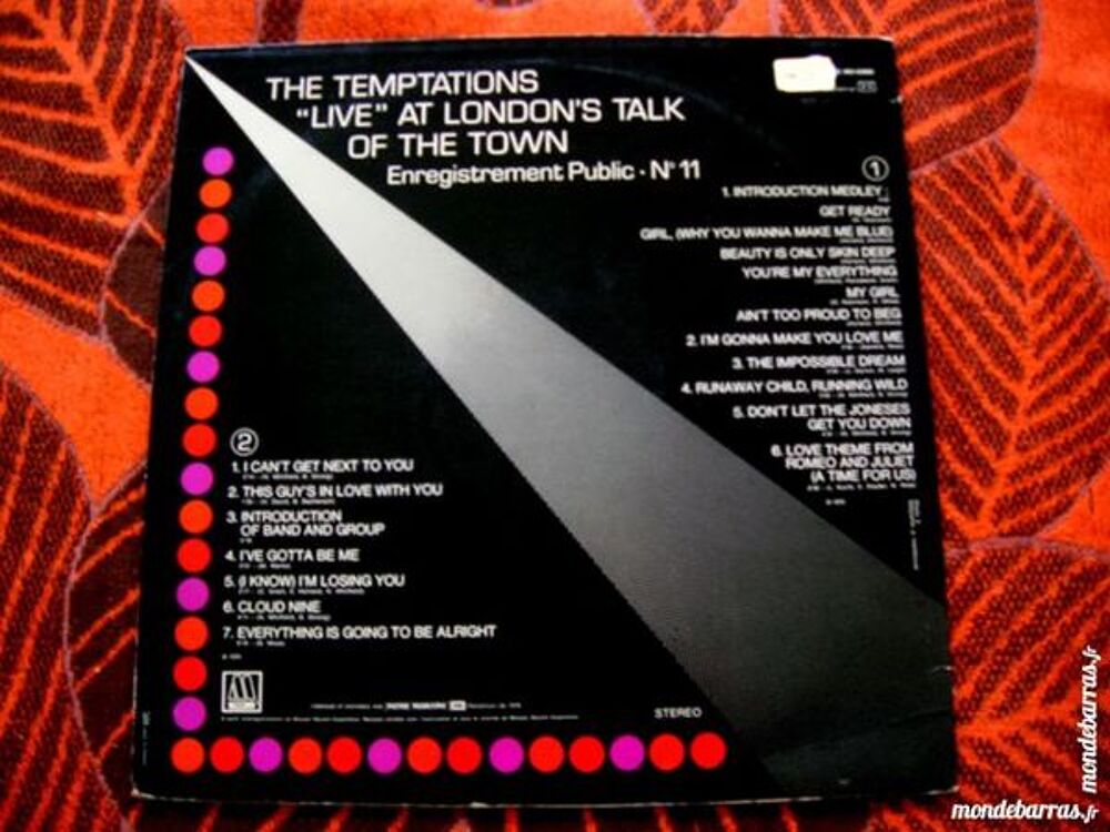 33 TOURS THE TEMPTATIONS At London's talk of CD et vinyles