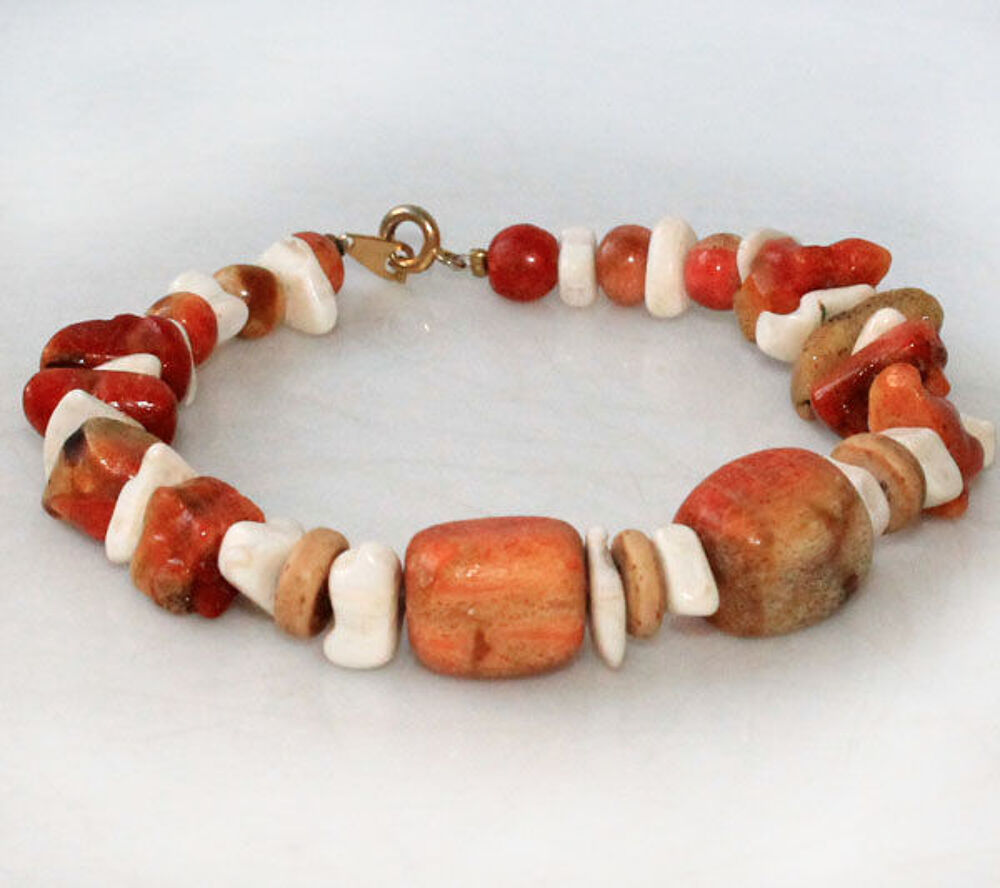 ANCIEN BRACELET de LUXE en CORAIL VINTAGE Bijoux et montres