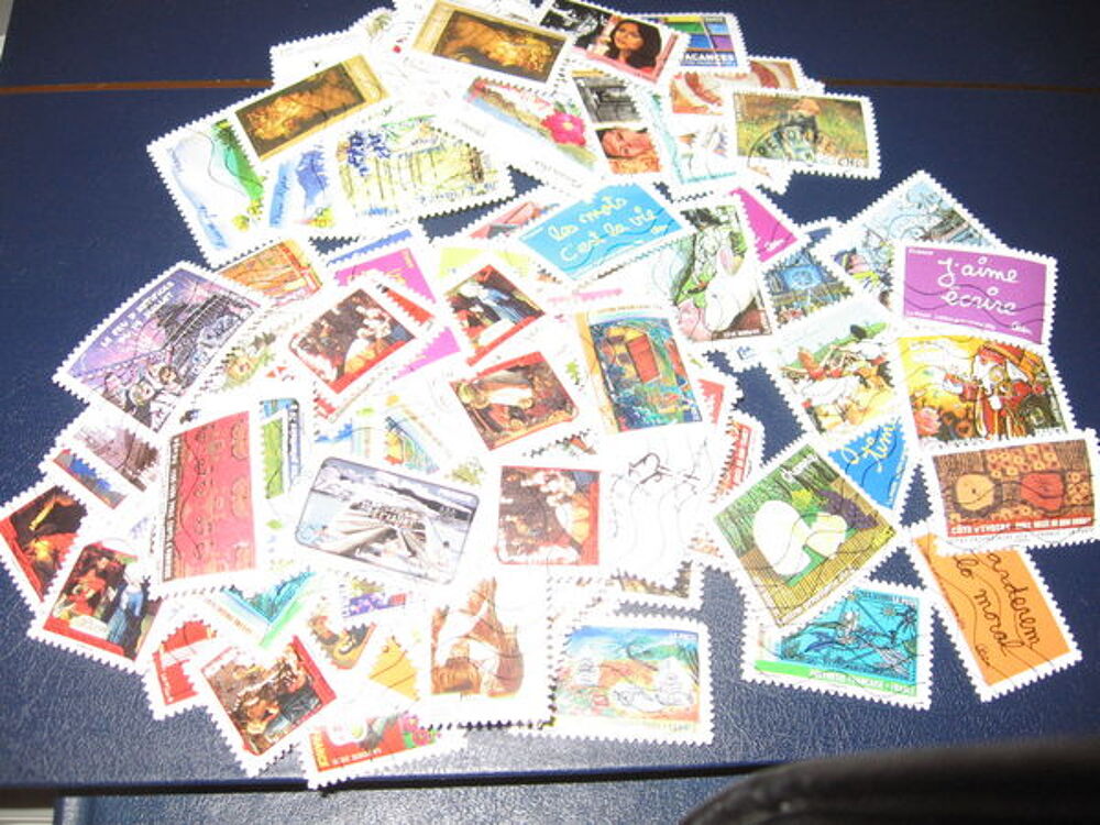 Lots de 100 timbre-poste FRANCE oblit&eacute;r&eacute;s prix negociable 