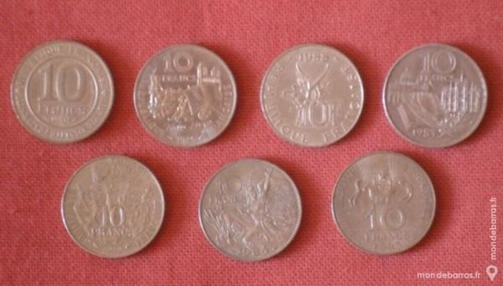 7 pi&egrave;ces de 10 Francs 