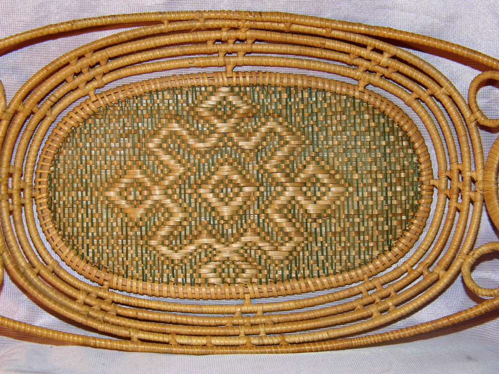 Corbeille osier panier vintage ann&eacute;es 60 retro Décoration