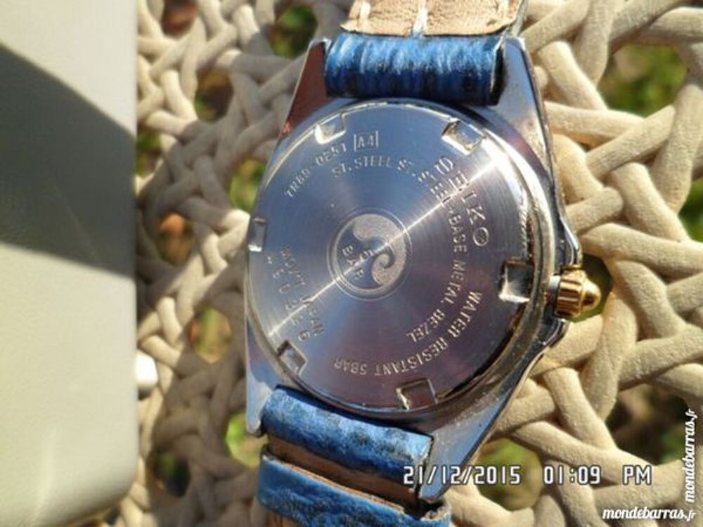 "montre seiko femme,""vintage"",en son &eacute;crin." Bijoux et montres