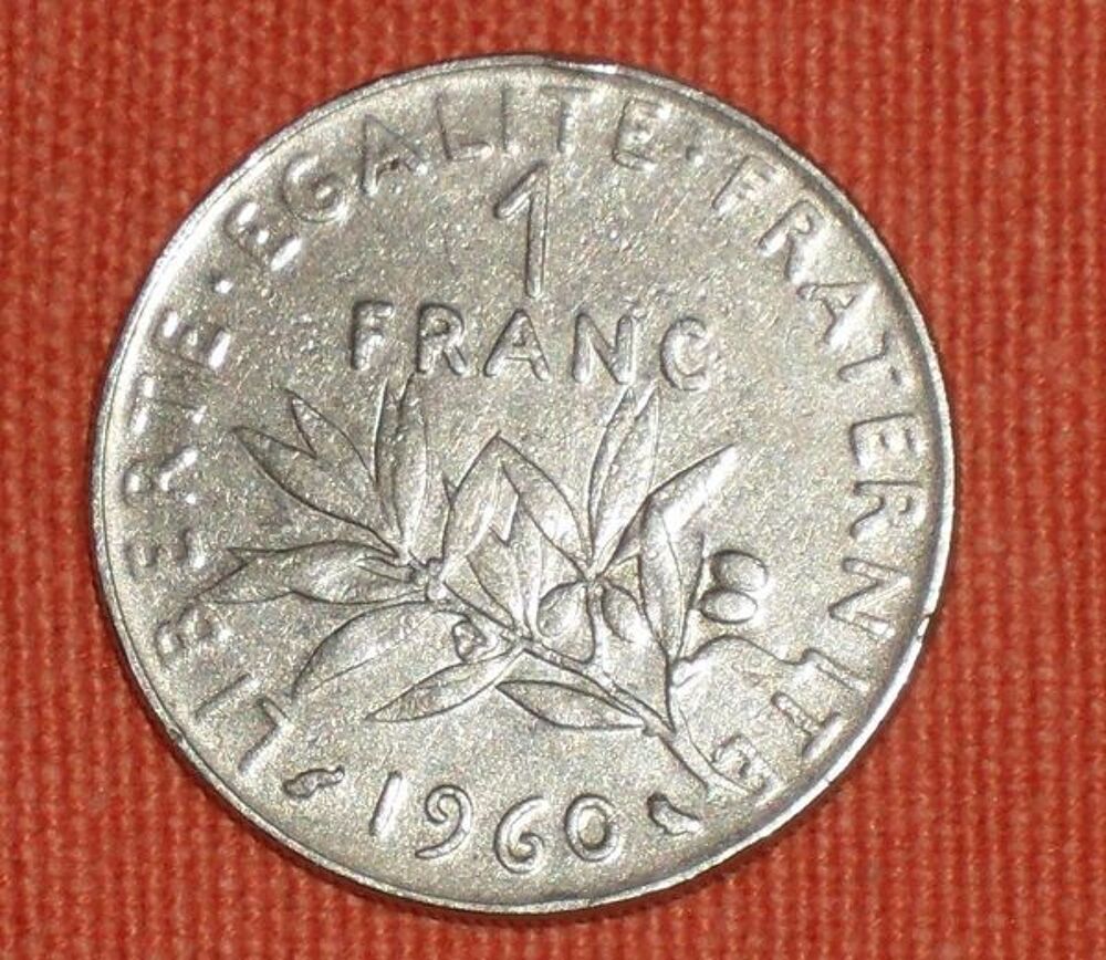 Pi&egrave;ce de 1 Franc Semeuse ann&eacute;e 1960 