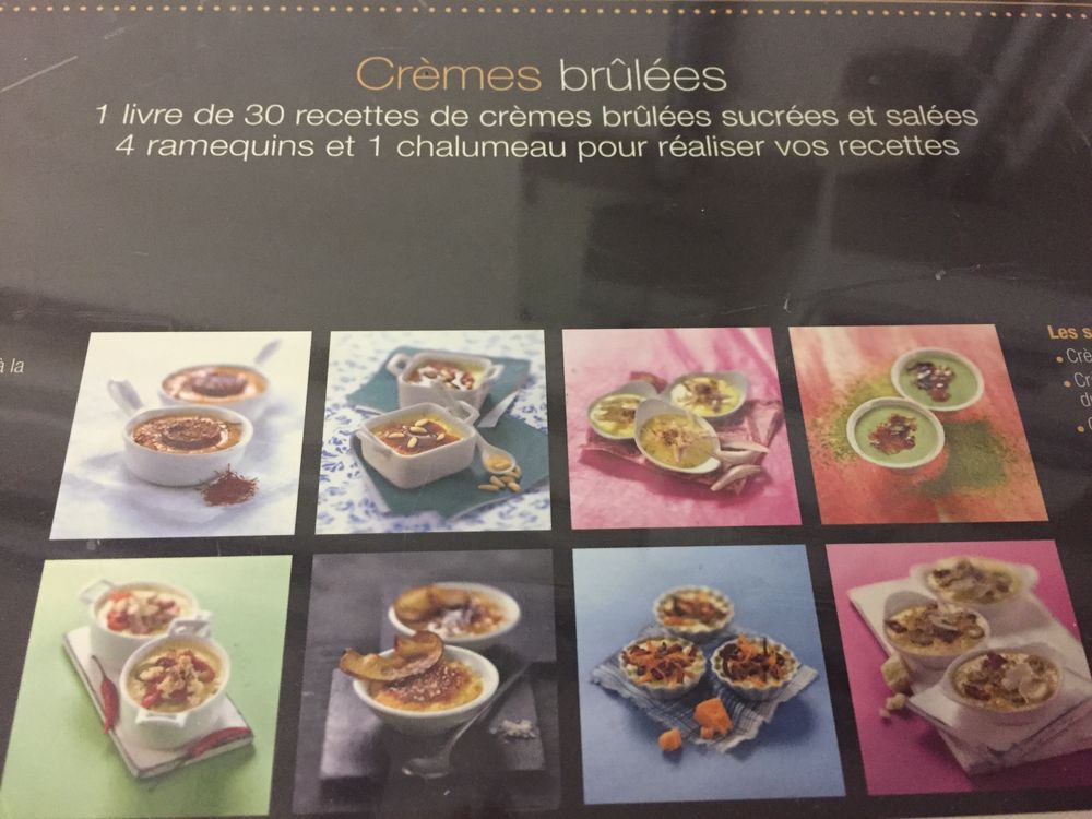 COFFRET POUR CREME BRULEE+CHALUMEAU+RECETTES Cuisine