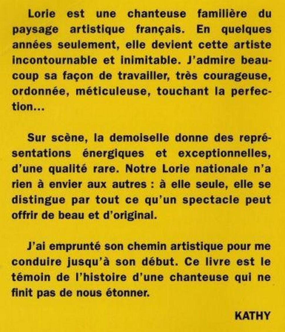 LORIE - 2 LIVRES + 1 DVD / prixportcompris Livres et BD