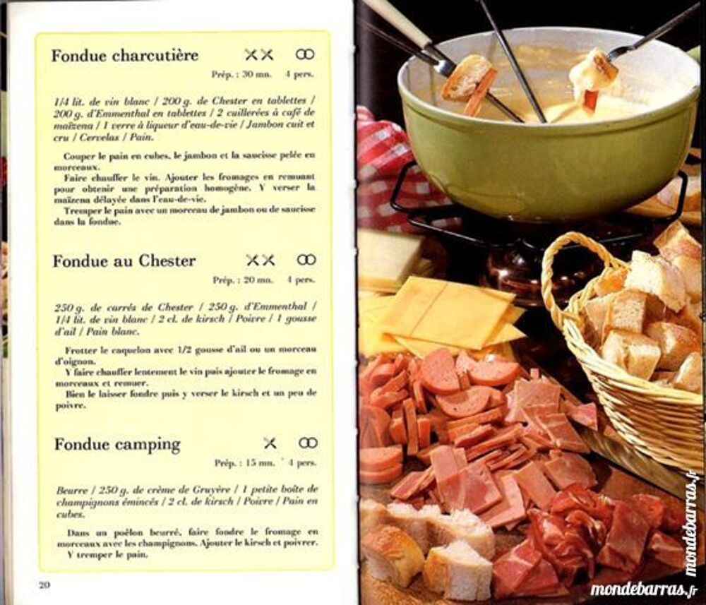 FONDUES et RACLETTES Livres et BD