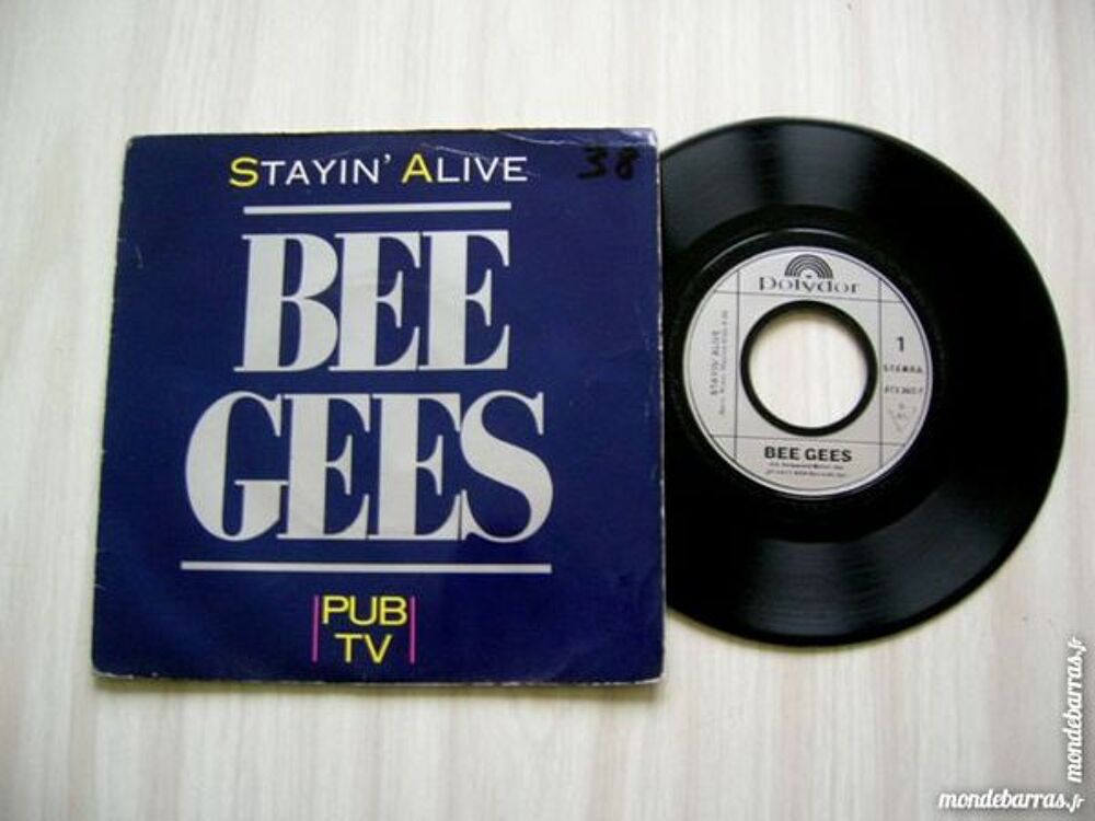 45 TOURS BEE GEES Stayin' alive/Subway - PUB TV CD et vinyles
