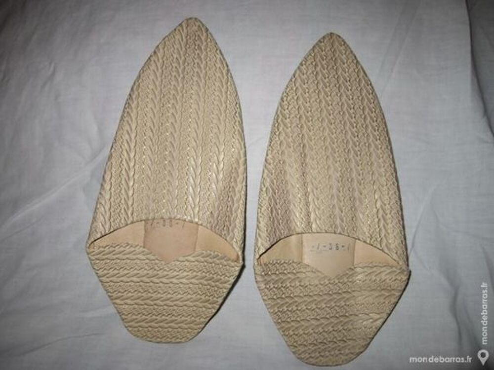 Babouches Beige et or Femme Pointure 38 Chaussures