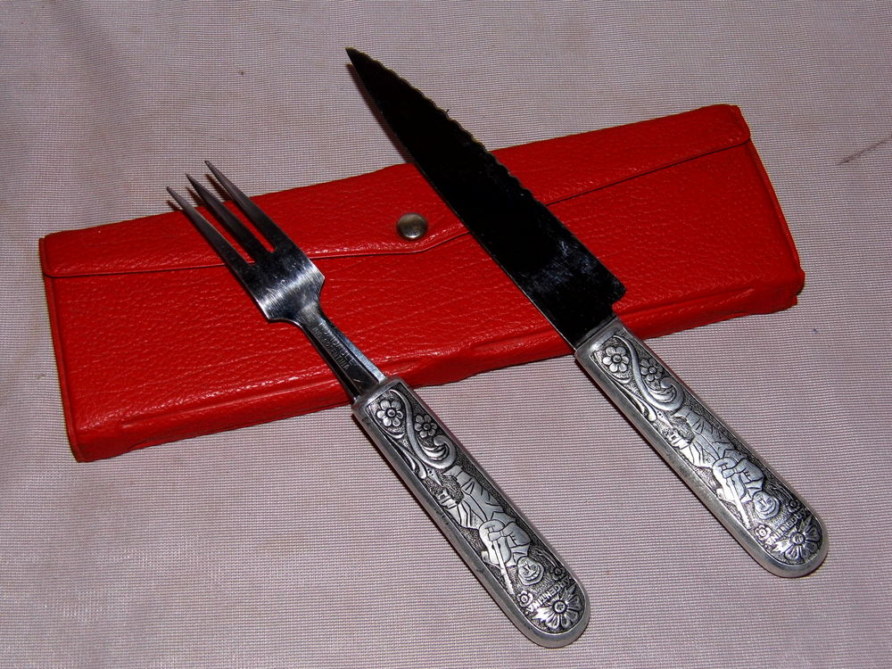 Couvert vintage couteau ancien fourchette argentina Electromnager