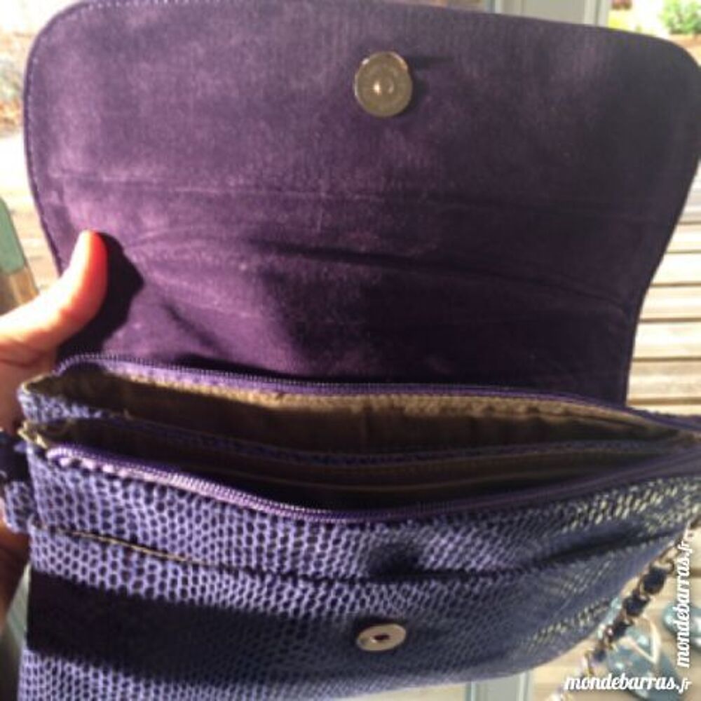 Sac bleu violet Maroquinerie