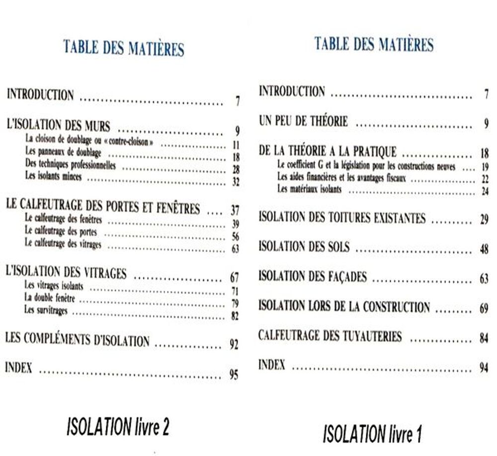 ISOLATION - la pose - BRICOLAGE / prixportcompris Livres et BD