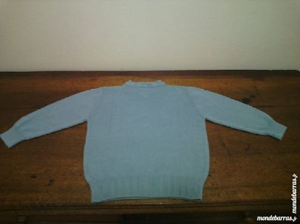 Pull de coton bleu &agrave; col V TEX KIDS 3/4 ans TBE Vêtements enfants