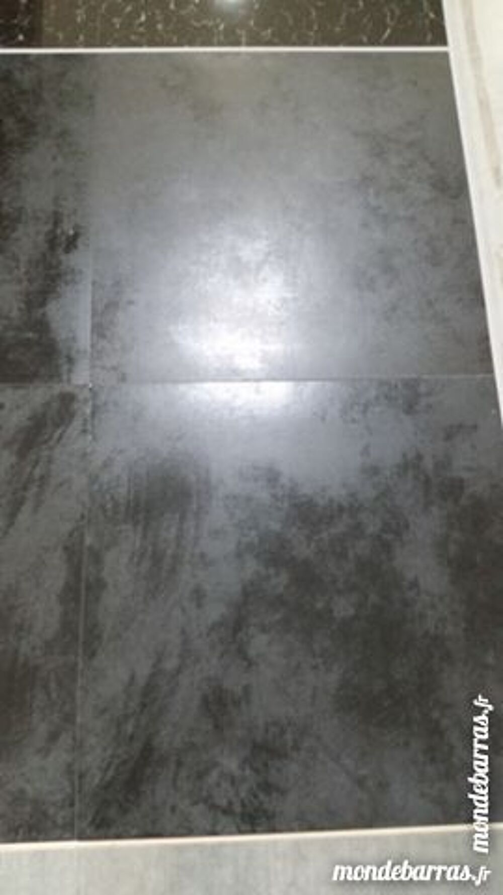 Carrelage noir profond mat et satin&eacute; pleine masse Bricolage