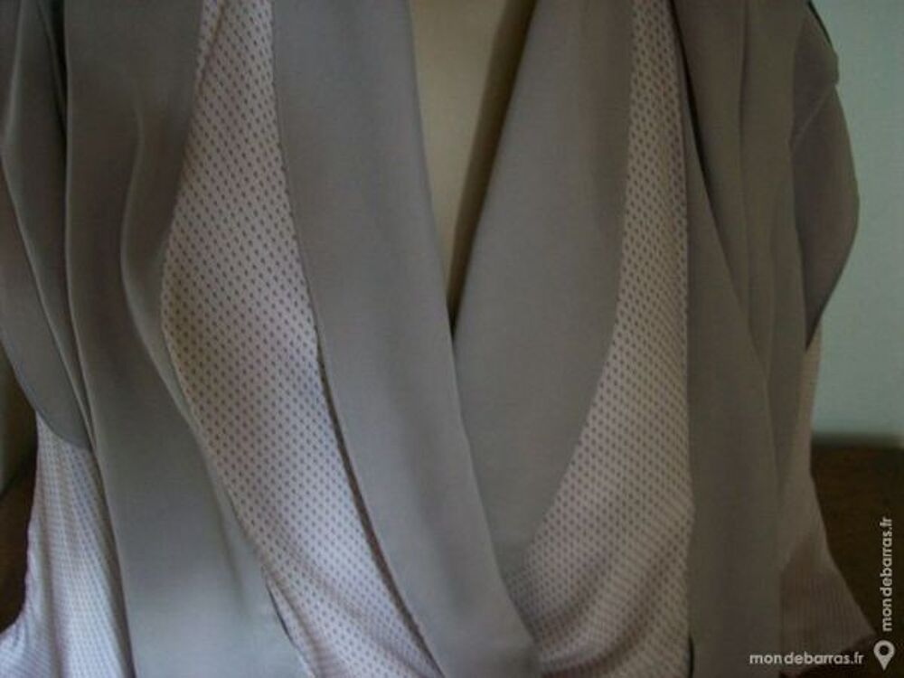 ROBE beige mi-longue &agrave; petits pois - T. 4 - zoe Vêtements
