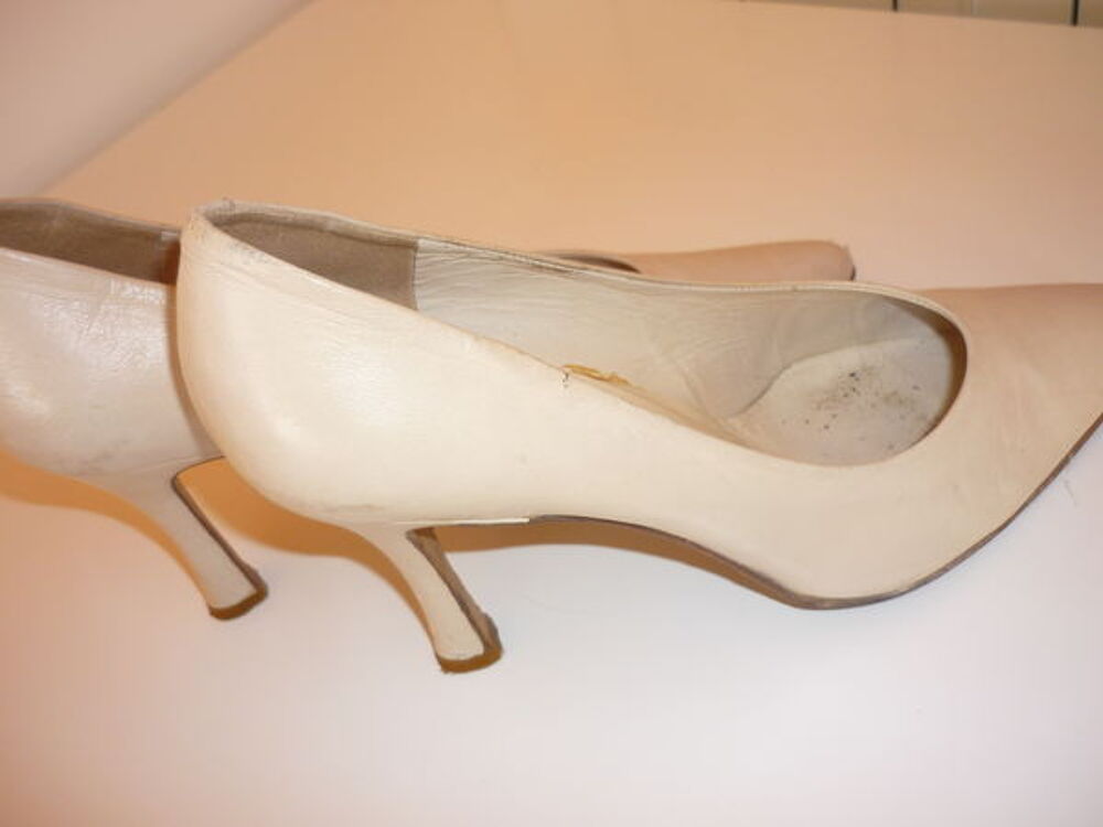 scarpin biege en cuir Chaussures