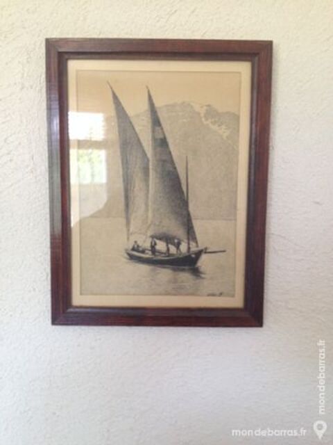 tableau encre de chine 20 Argels-sur-Mer (66)