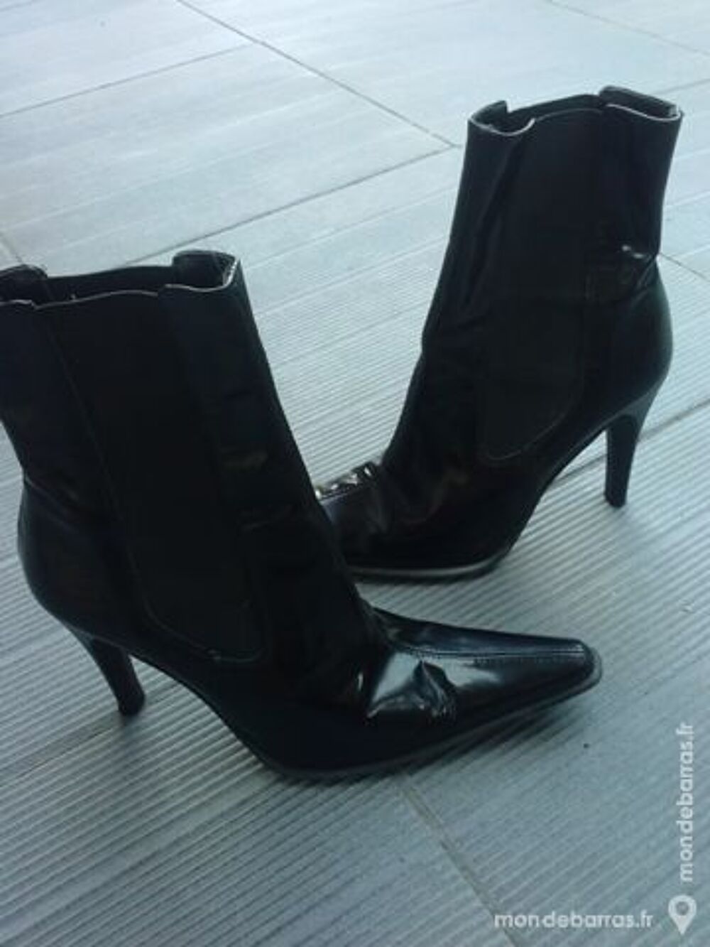 bottines cuir noir san marina Chaussures