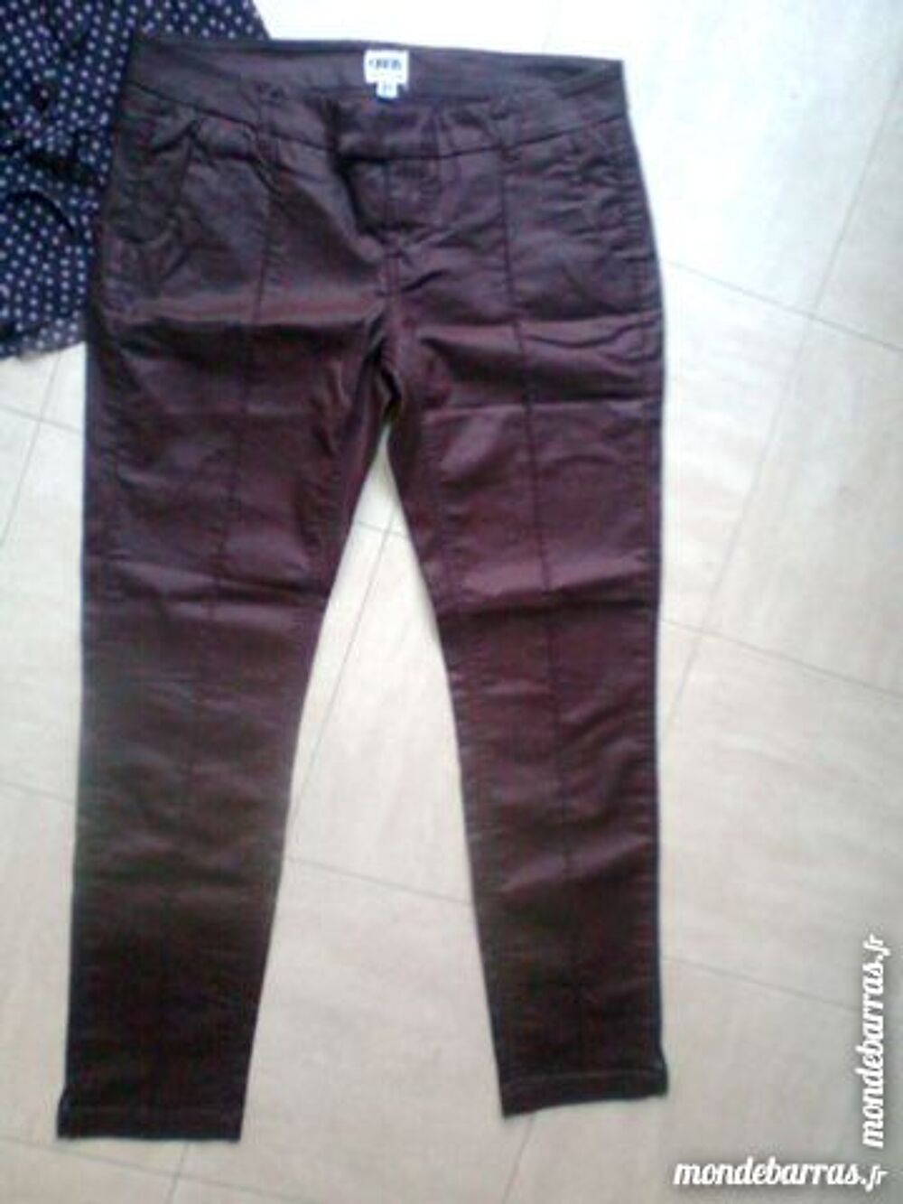 pantalon bordeaux -chemisier fin - 38 - zoe Vêtements
