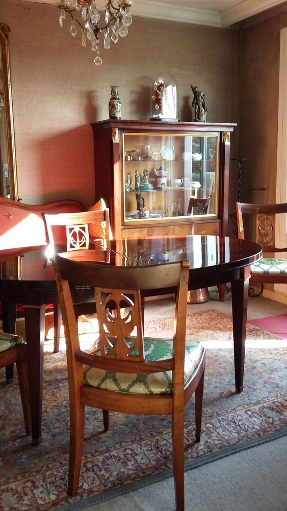 salle &agrave; manger style Empire acajou massif Meubles