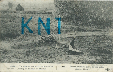 La grande guerre 1914-15, tombes du champ de bataille  3 Tours (37)