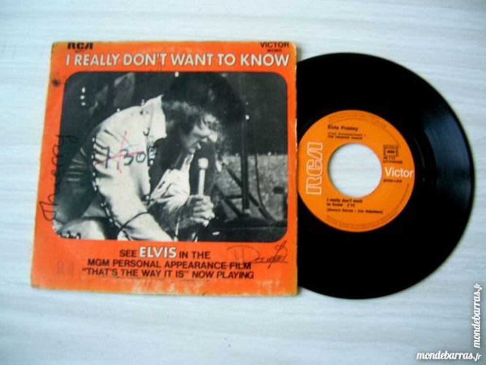 45 TOURS ELVIS PRESLEY I really don't want to know CD et vinyles