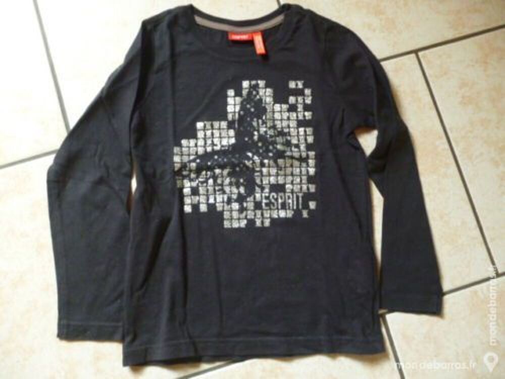 Tee-shirt Fille Manches longues Noir Taille 8 ans Vêtements enfants