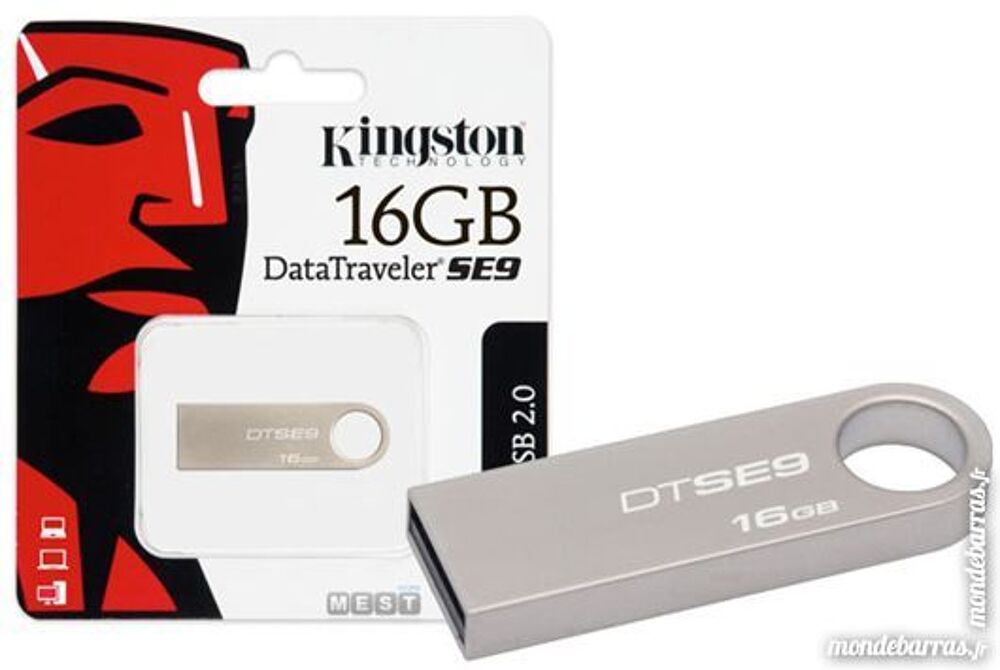 Cl&eacute; USB 16Go Kingston Matériel informatique